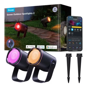 Outdoor spotlights Govee H7093 RGBICWW 750 lm Wi‑Fi 2.4 GHz, RGB+warm white