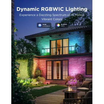 Outdoor spotlights Govee H7093 RGBICWW 750 lm Wi‑Fi 2.4 GHz, RGB+warm white