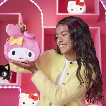 Purse Pets, Sanrio Hello Kitty and Friends, My Melody interaktivt leksaksdjur och handväska med över 30 ljud och reaktioner, leksak för flickor