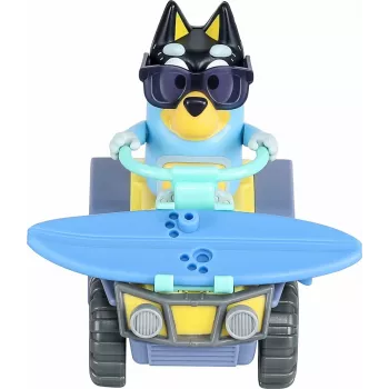 Moose Toys Bluey S9 Figure & Vehicle Pack Beach Quad with Bandit