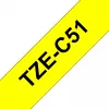 Brother laminatband TZe svart på fluorescerande gul 2,4 cm 5 m