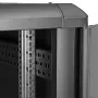 StarTech.com 4-pelare 22U serverrack, låsbart 19-tums dataskåp för dator/AV/IT-utrustning, kontors-/hemnätverksskåp med hjul och justerbara monteringsskenor