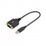 StarTech.com 1 ft (30 cm) USB-till-seriell-adapterkabel, COM-retention, utbytbara muttrar/skruvar, USB-A till DB9 RS232, FTDI IC, ESD-skydd, Windows/macOS/Linux