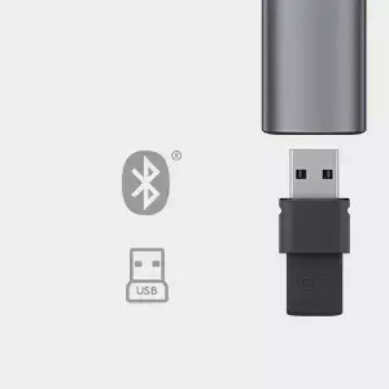 Logitech Spotlight Plus presentationsfjärrkontroll, grå