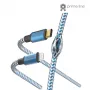 Hama Reflective-kabel 1,5 m blå Lightning till USB-C 3 A
