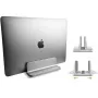 Techly ICA-TBL 010 vertikalt aluminium laptopställ upp till 17 inch, bredd justerbar