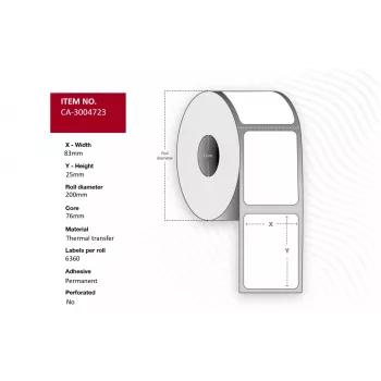 Printer label Capture CA-3004723 Capture CA-3004723