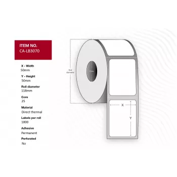 Capture CA-LB3070 printer label White