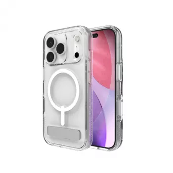 Cover ZAGG Crystal Palace Snap Kickstand skal för Apple iPhone 17 Pro transparent