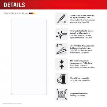 Displex Screen Protector + Case for Samsung Galaxy S25 Ultra, Eco Mounting Frame, scratch resistant
