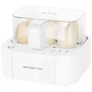 Emerio EB-115560.12 Egg Cooker, 6 Eggs, Light/German Language Display, White