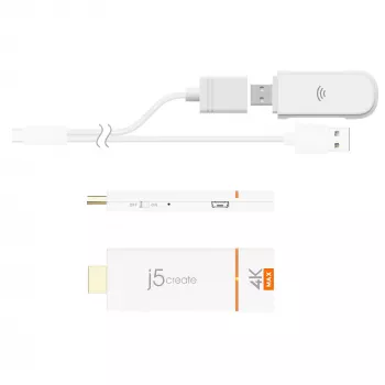 Wireless Display Adapter j5create ScreenCast 4K Max 2160p White