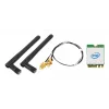 Wireless WLAN/Bluetooth Kit SHUTTLE WLN-M12 with Intel AX210 M.2 card, Tri-band Wi‑Fi 6E (2.4/5/6 GHz), 2x2, 2400 Mbit/s, external antennas