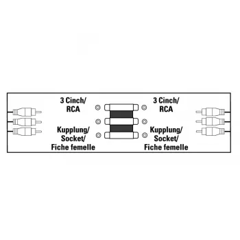 Hama 00205174 kabeladapter 3 x RCA
