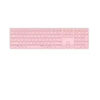 Rapoo E9800M Keyboard Wireless Bluetooth QWERTZ German Pink