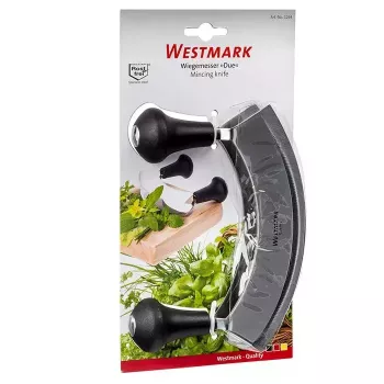 Westmark Due 12942270 mezzaluna rocking knife, black/silver