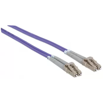Intellinet 750899 Fibre Optic Patch Cable, LC/LC Multimode, 5 m, OM4, 50/125 µm, LSZH, Violet