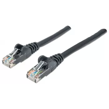 Intellinet Network Patch Cable, Cat6, 1.5m, Black, CCA, U/UTP, PVC, RJ45, Gold Plated Contacts, Snagless, Booted, Lifetime Warranty