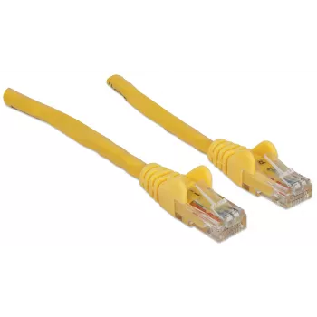 Intellinet Network Patch Cable, Cat6, 1m, Yellow, CCA, U/UTP, PVC, RJ45, Gold Plated Contacts, Snagless, Booted, Lifetime Warranty