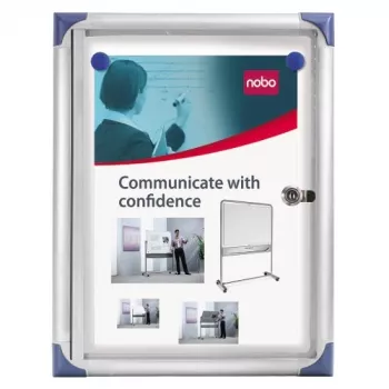 Nobo 1901797 Extra Flat Display Case, 1 x A4, Magnetic Metal Back Panel, Indoor