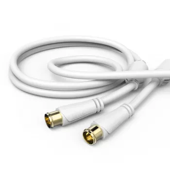 Hama 00205034 coaxial cable 1.5 m F-type White