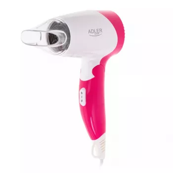 Hair dryer Adler AD 2259 — 1200 W, 2 speeds, foldable handle, concentrator nozzle, pink/white