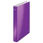 Leitz WOW lamminerad A4+ 4DR/25 mm ringpärm, A4, kartong, metallisk, violett, 230 blad, 80 g/m², 2,5 cm