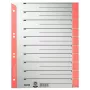 Leitz 16520025 flikregister numeriskt register kartong grå, röd