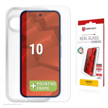 Tempered Glass Screen Protector with Case for Google Pixel 10 by e.v.i. (DISPLEX Real Glass + Case)