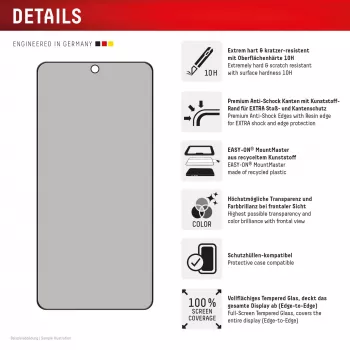 Displex Privacy Screen Protector (10H) for Samsung S26+, Privacy Filter