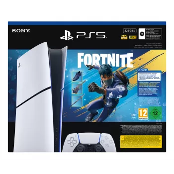 Sony PlayStation 5 Slim Digital Edition game console 825 GB, Fortnite Flowering Chaos Bundle, White