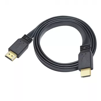 Techly HDMI 2.0 flatkabel High Speed med Ethernet A/A hane/hane 1m