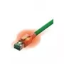 EasyLan saCon EasyLan DualBoot LED-patchkabel S/FTP, Cat.6A, 0,5 m, grön - EasyLan DualBoot LED-patchkabel RJ45 S/FTP Cat.6A (klass EA)
