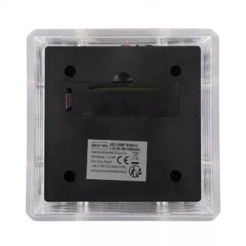 Solar-LED-pelarlampa GreenBlue GB128 WW, 3200K neutralvit, hölje baldakin, 100x100mm, svart