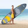 Uppblåsbar SUP-bräda Rebel ACTIVE 350x81x15 cm set - modell RBA-4500, allround-touring-paddleboard