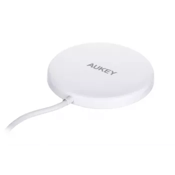 AUEKY Aircore Magnetic LC-A1 trådlös magnetisk laddare QI USB-C 15W vit
