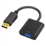 DisplayPort-till-VGA-adapter IBOX IADPVGA, DisplayPort-hane till 15-polig VGA-hona, stöder 1080p, silver