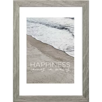 Hama Waves - glas - MDF-skivor - grå - enkelbildsram - vägg - 20 x 28 cm - rektangulär