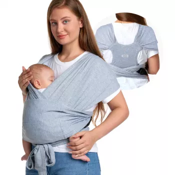 Momcozy bärsjal för baby grå
