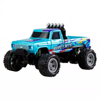 RC Monster Truck Amewi DieCast 1:64 RTR Blue – diecast 1:64 skala, körklar