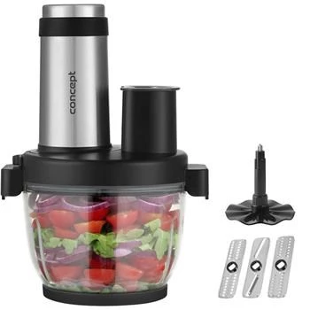 Köksmaskin Concept RM3300 med 2-L glasskål, svart, rostfritt stål-hölje, 220–240 V