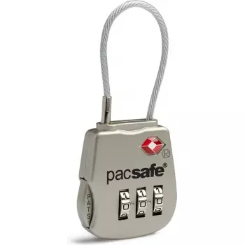 Pacsafe Prosafe 800 TSA Cable Combination Lock, Silver