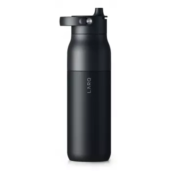 Stainless steel water bottle LARQ PureVis 2 1000 ml, screw lid, built-in battery, 20-day life, black