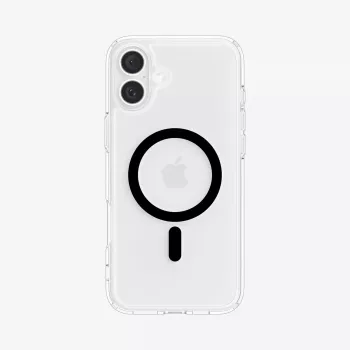 Spigen Ultra Hybrid (MagFit) mobile phone case Cover Black Transparent for iPhone 16 Plus