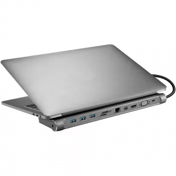 SANDBERG USB-C-dockningsstation HDMI DP VGA SD USB USB-C