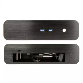 Akasa Euler S Fläktlöst Thin-Mini-ITX-chassi, OEM – svart