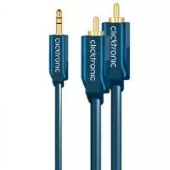 MP3 Adapter Cable (3,5mm Audio Jack Plug/2x RCA Plug) - 5,0m Additional Adapter f. MP3-Player,iPods and Smartphones