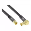 Good Connections SAT-antennkabel SmartFLEX, IEC/koax hane vinklad till hona, förgylld, fyrfaldigt skärmad, 120 dB, svart, 2 m
