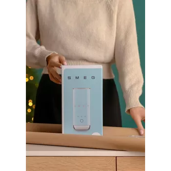 Smeg MFF02PBEU Milk Frother, 3 Functions, Non-Stick, 500W, Pastel Blue