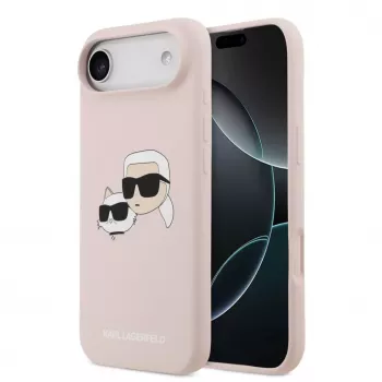 Karl Lagerfeld Apple iPhone Air Liquid Silicone Double Heads MagSafe Case Pink